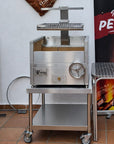 Mesa de acero inoxidable con ruedas y estante - Anubis Grill