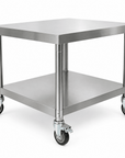 Mesa de acero inoxidable con ruedas y estante - Anubis Grill