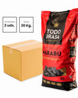 2 Sacos de Carbón Marabú (10 Kg c/u) Superior Quality Todo Brasa - Anubis Grill