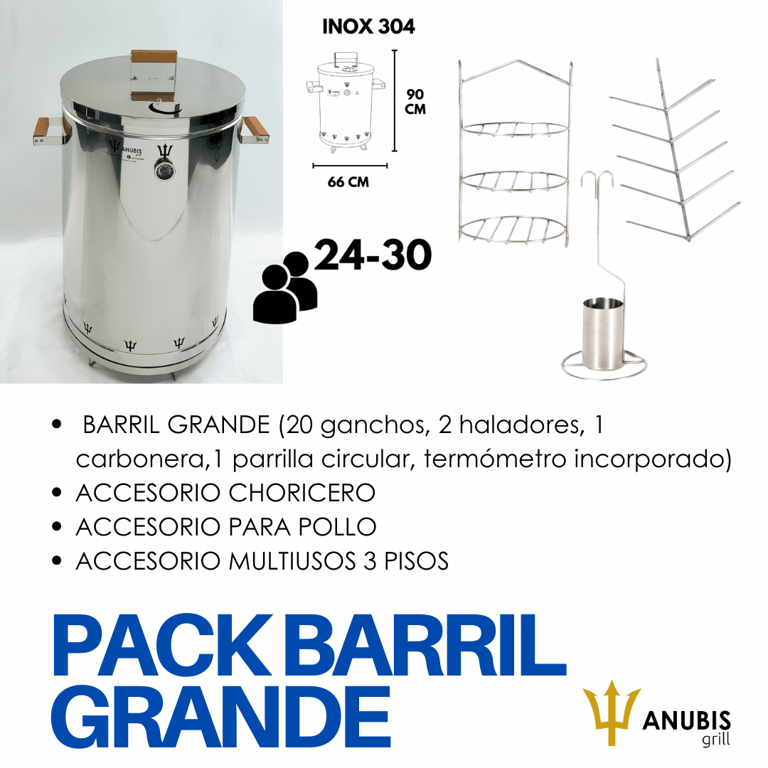 PACK BARRIL GRANDE - Anubis Grill