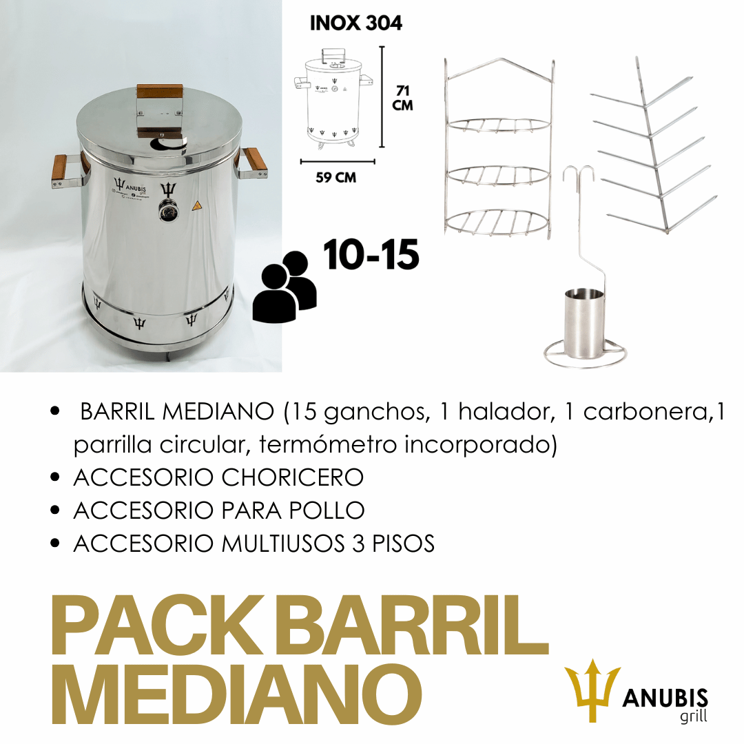 PACK BARRIL MEDIANO - Anubis Grill