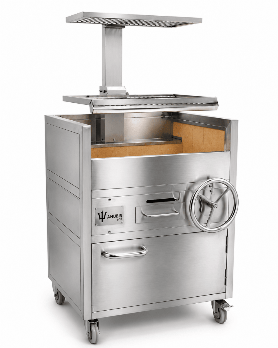 Parrilla Monoblock Profesional Elevable Con Atemperador - Anubis Grill